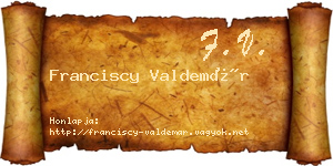 Franciscy Valdemár névjegykártya